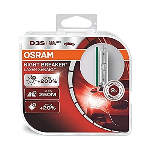 Osram D3S Night Breaker Laser Xenon 42V 35W%200 Fazla Işık (İkili Paket)