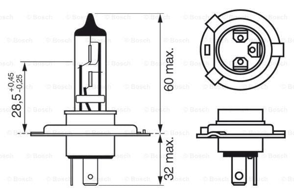 BOSCH 1987301106 AMPUL P43T GIGALIGHT PLUS 120 12V H4