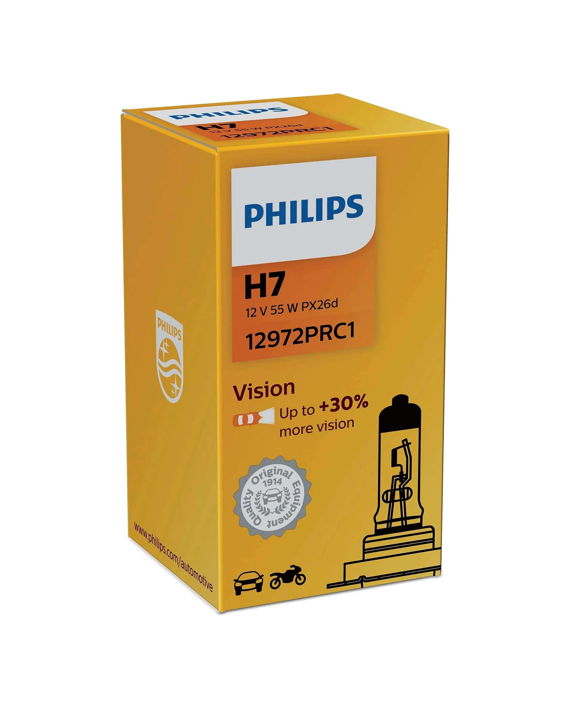 Philips H7 55WATT +%30 Fazla Işık Ampul Premium halogen(1 Adet)