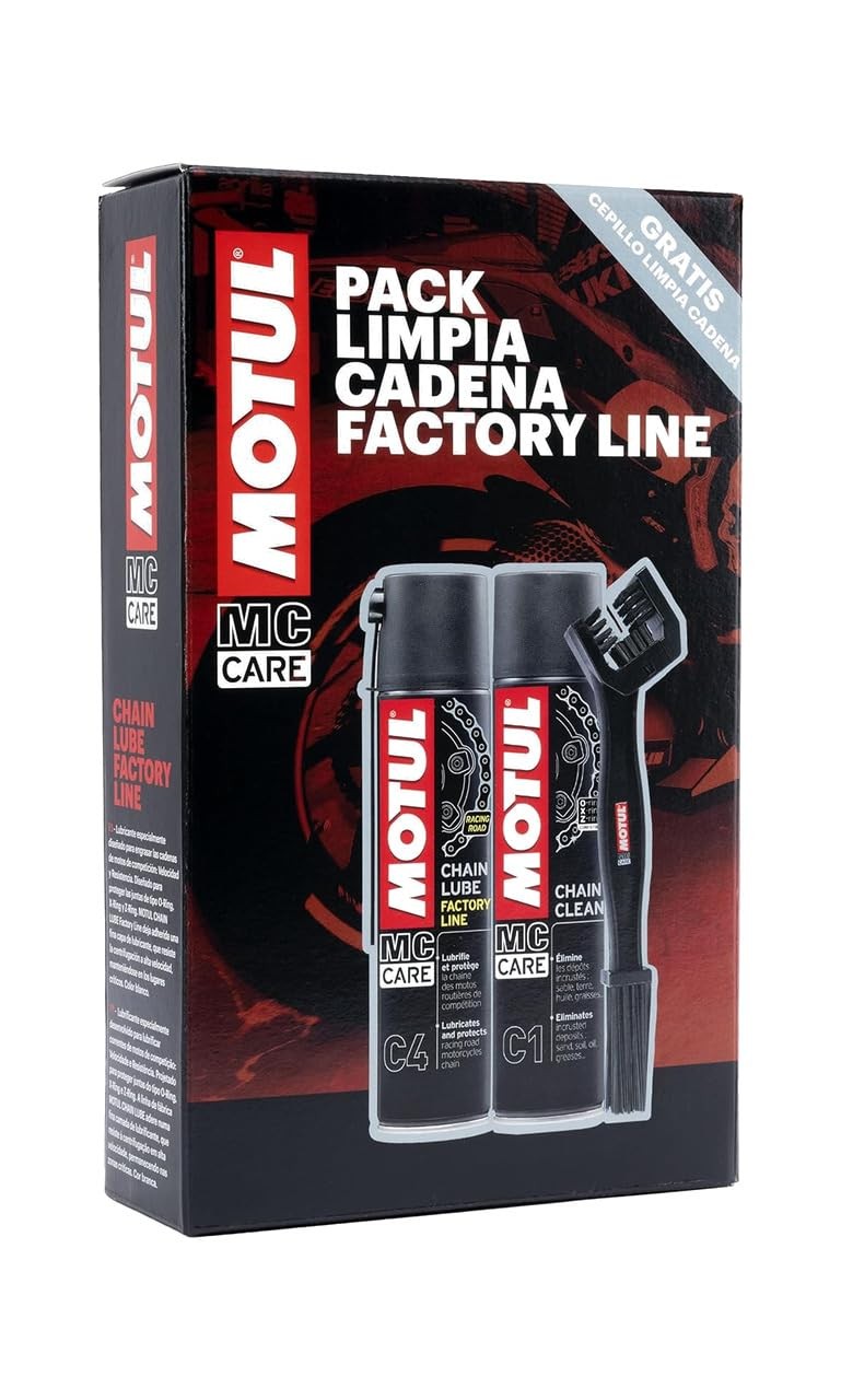 MOTUL ZİNCİR TEMİZLEME KİTİ - C4 400 ml + C1 400 ml + ZİNCİR TEMİZLEME FIRÇASI