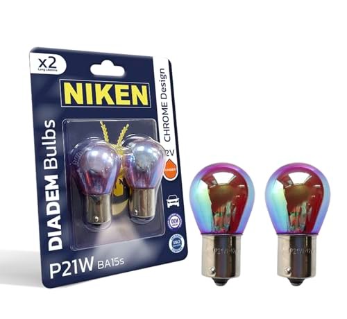Niken P21W 93 Turuncu Amber Chrome Diadem BA15s (2 Adet) 12V