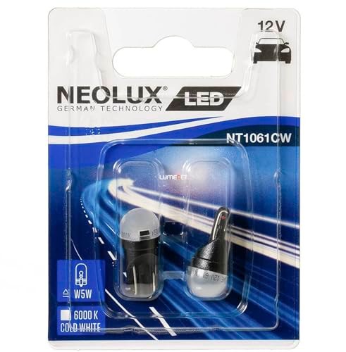 NEOLUX T10 6000K Beyaz LED Oto Park Plaka Ampulü, 2 Adet (T10)