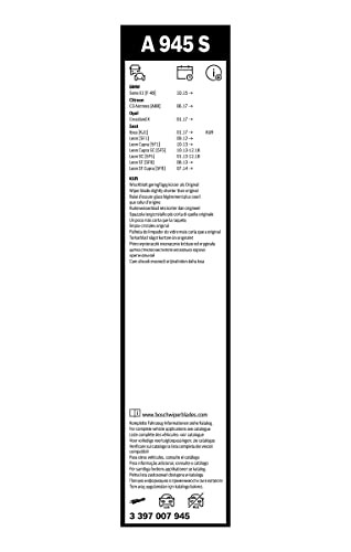 BOSCH Aerotwin Silecek Seti Seat Leon Mk3 (2013-2020), Ibiza (2017-2021) [650/400 mm] A945S 3397007945