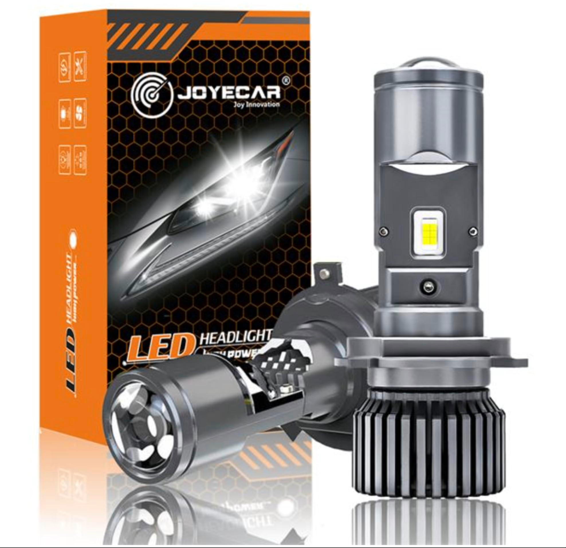 Joyecar H4 Ultra Güç Projektör Lensli Uzun Kısa LED Far Ampulü