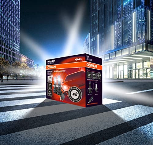 Osram Ampul Night Breaker Led H4-LED 12V 23/27W%230'a kadar Fazla Işık 4 yıl Garantili, Sarı Işık