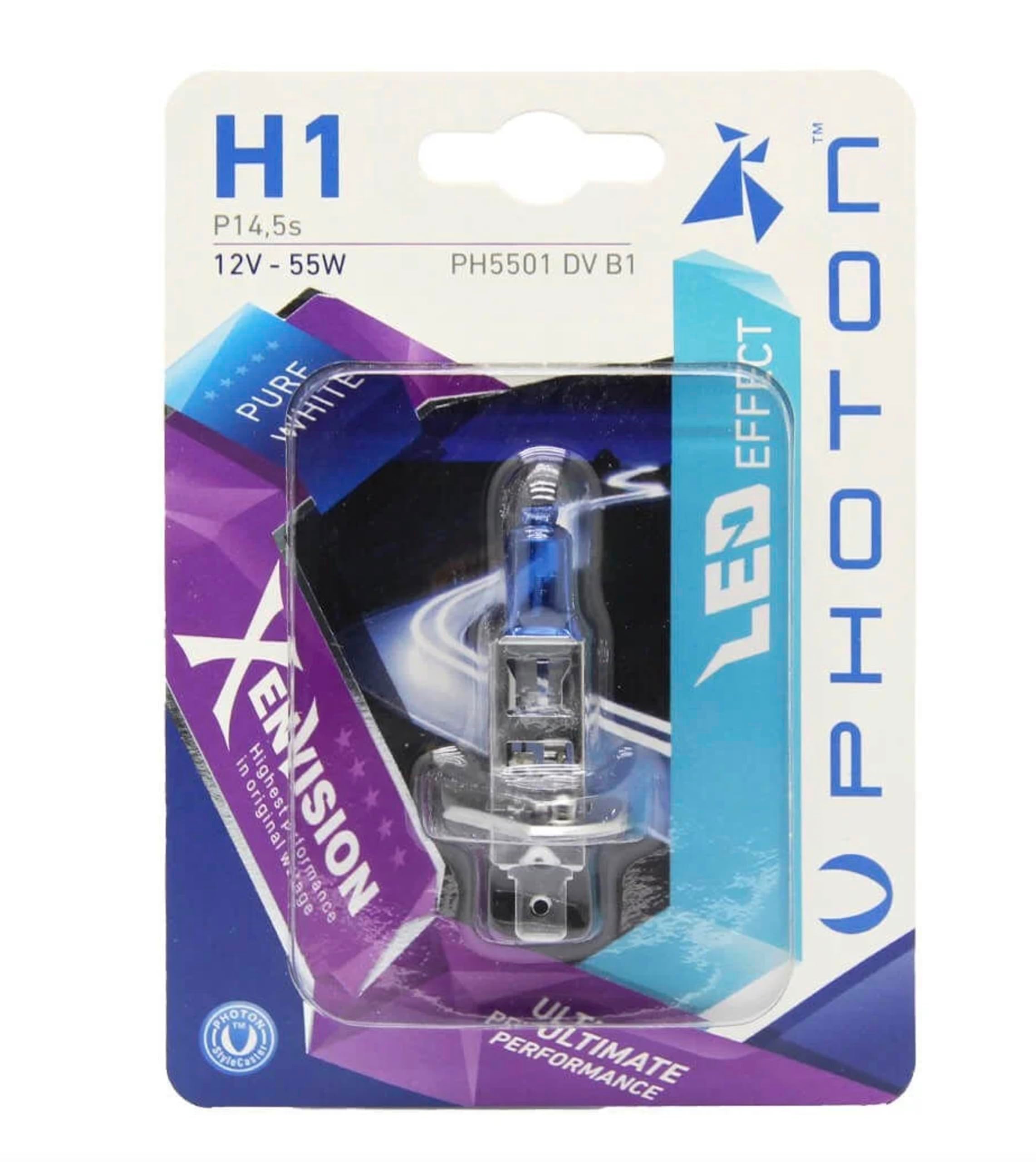 Photon H1 Dıamond Vısıon Beyaz Işık Ampul Seti, 12V - 55W, P14,5s