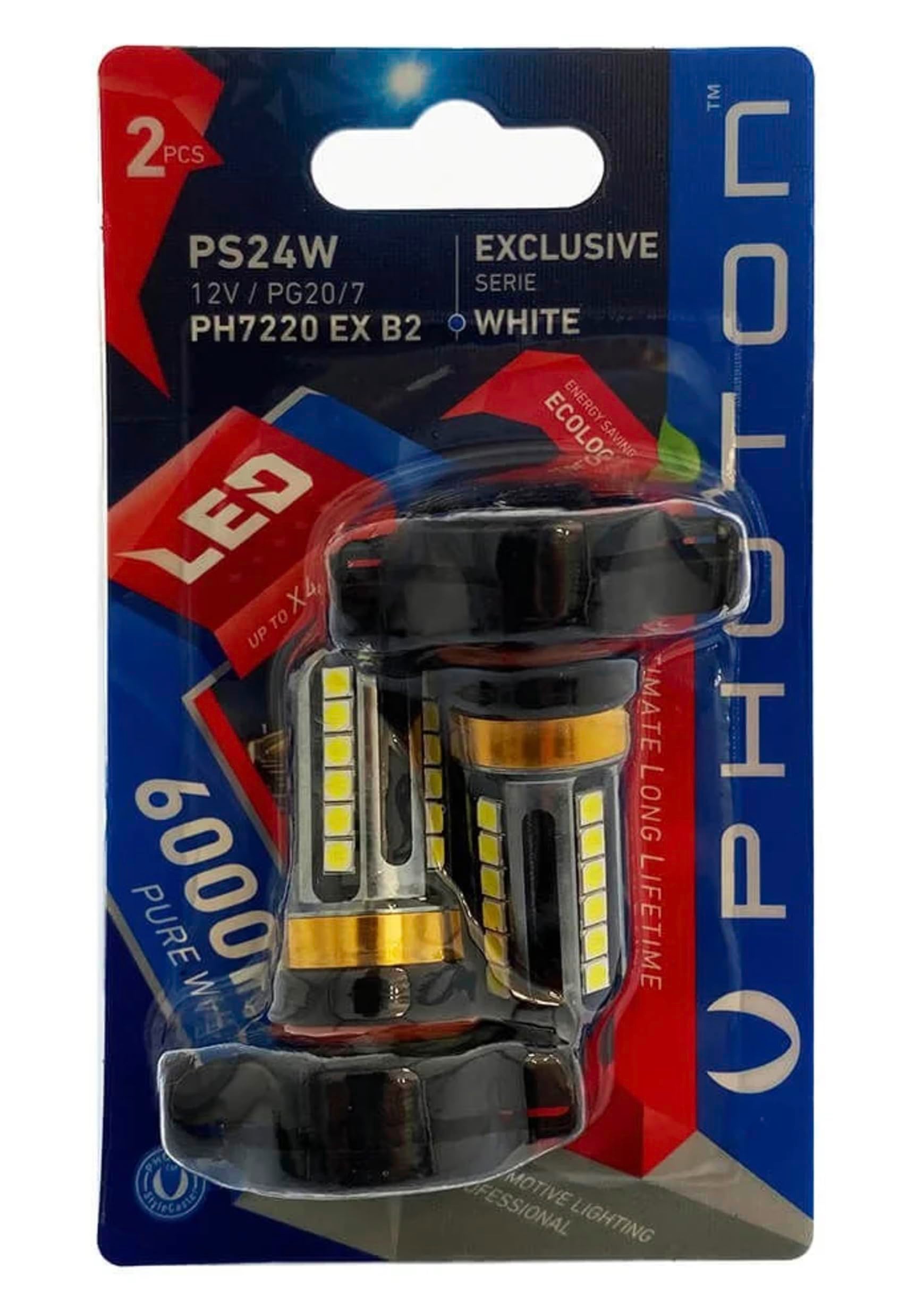 Photon Beyaz PS24W 12V PG20/7 PH7220 Ex B2 LED Ampul, 2 Adet