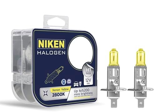 niken 12V H1 55W Sarı Işık Ampul PX26D 2800K, 1 Takım 2 Adet