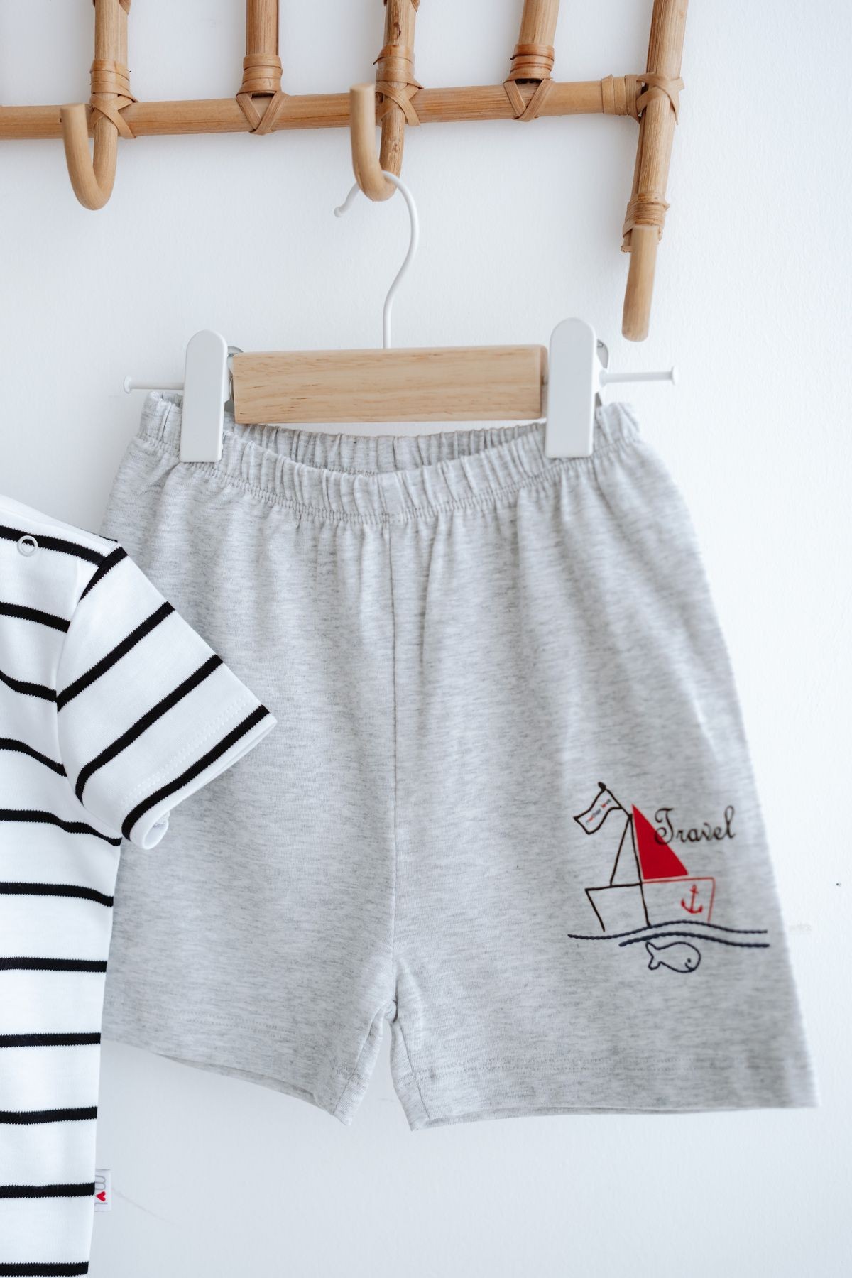 Şortlu Yazlık Erkek Bebek Pijama Takımı
