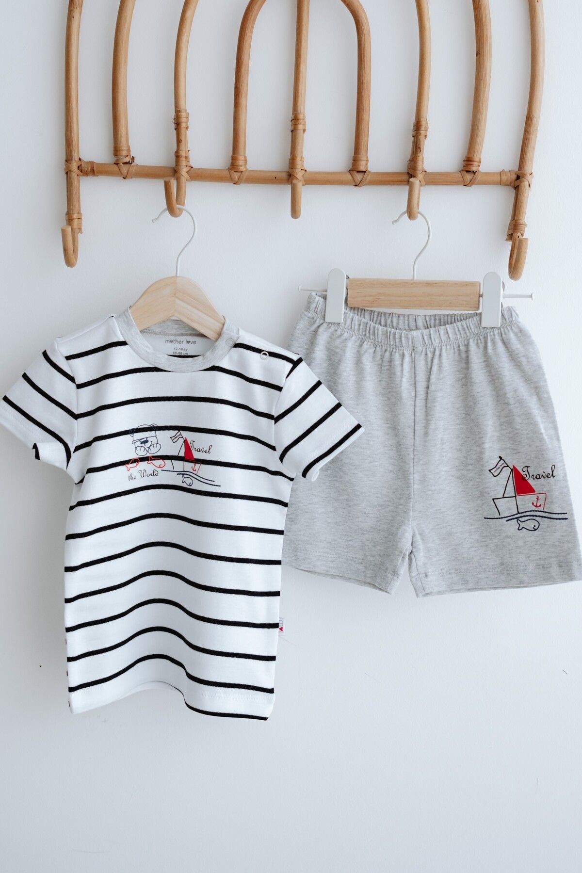 Şortlu Yazlık Erkek Bebek Pijama Takımı