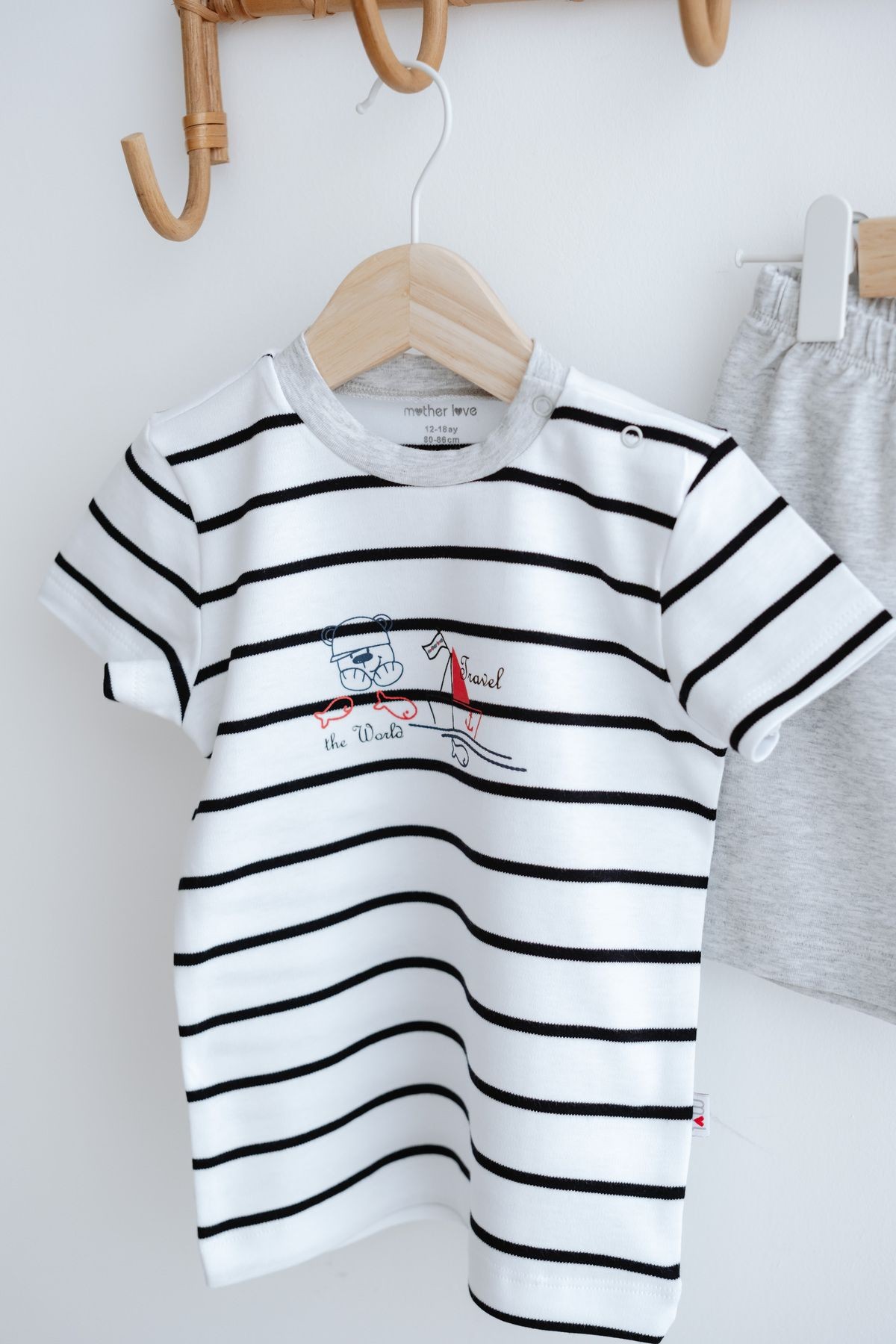 Şortlu Yazlık Erkek Bebek Pijama Takımı
