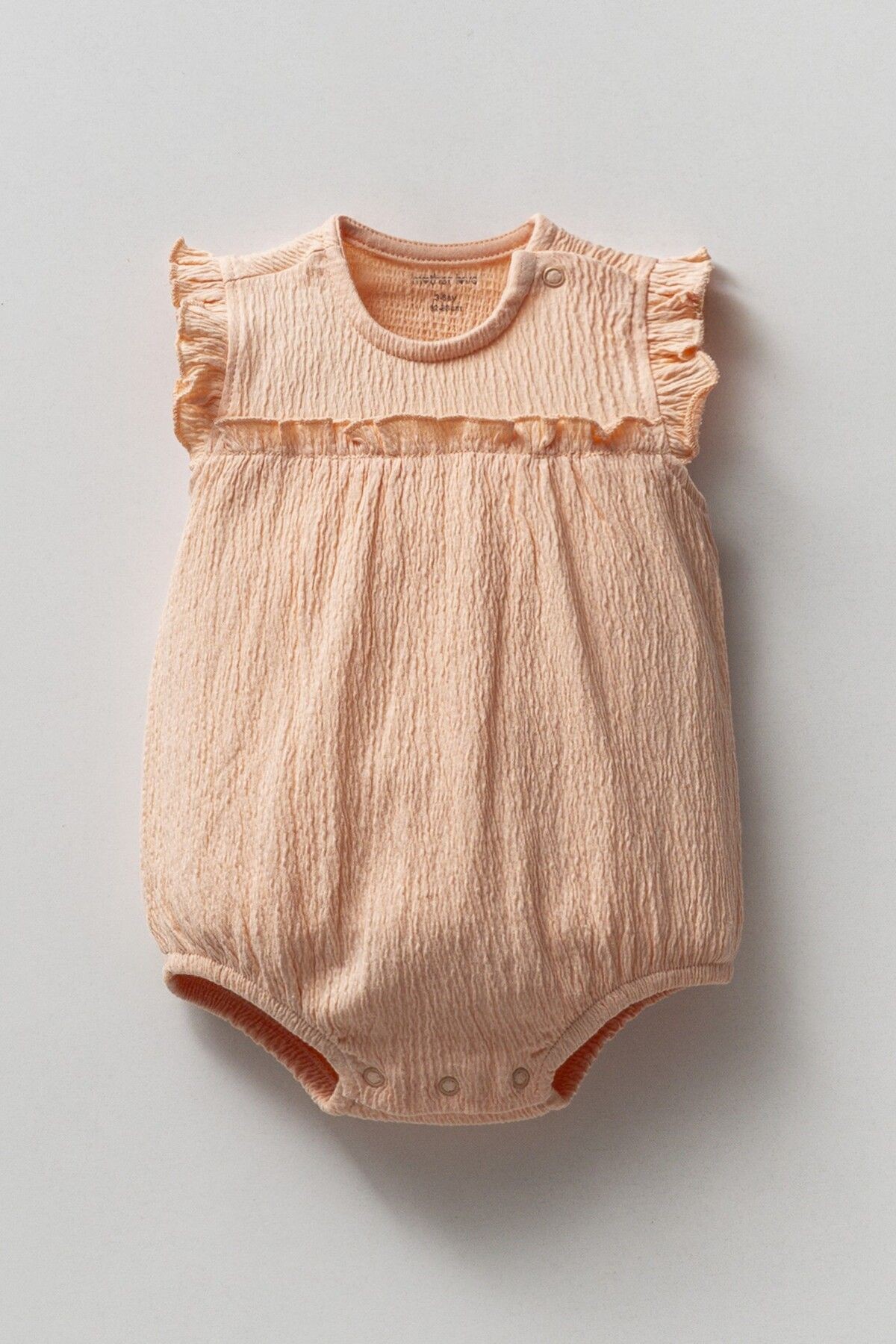 Drape Kumaş Fırfırlı Kız Bebek Body