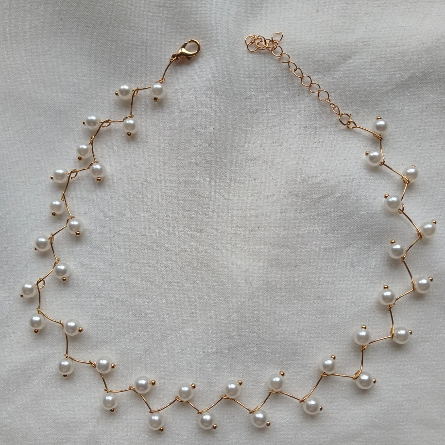 Tarz İmitasyon İncili Alaşım Choker Kolye