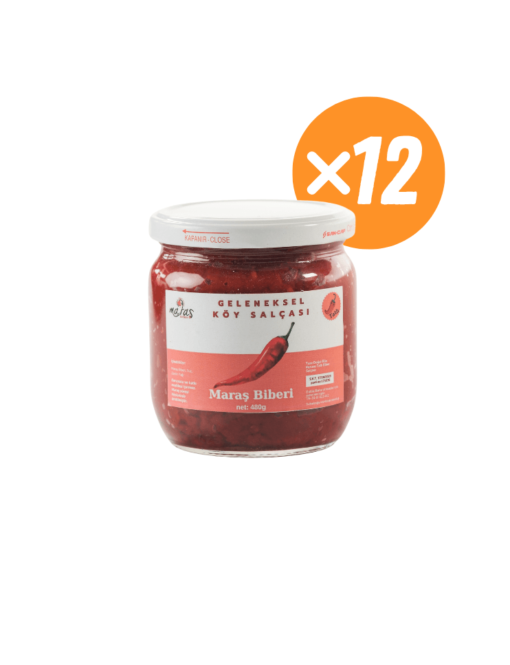 🌶️ Tatlı Biber Salçası 480 g – Güneşte Kurutulmuş, Cam Kavanozda, Katkısız