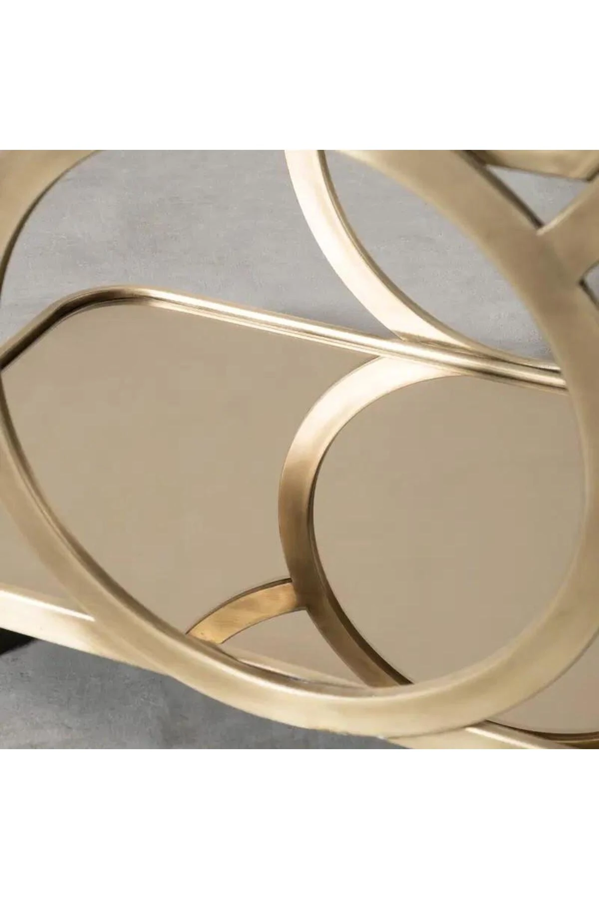 Nimbus Gold Metal Mini Bar ve Servis Arabası