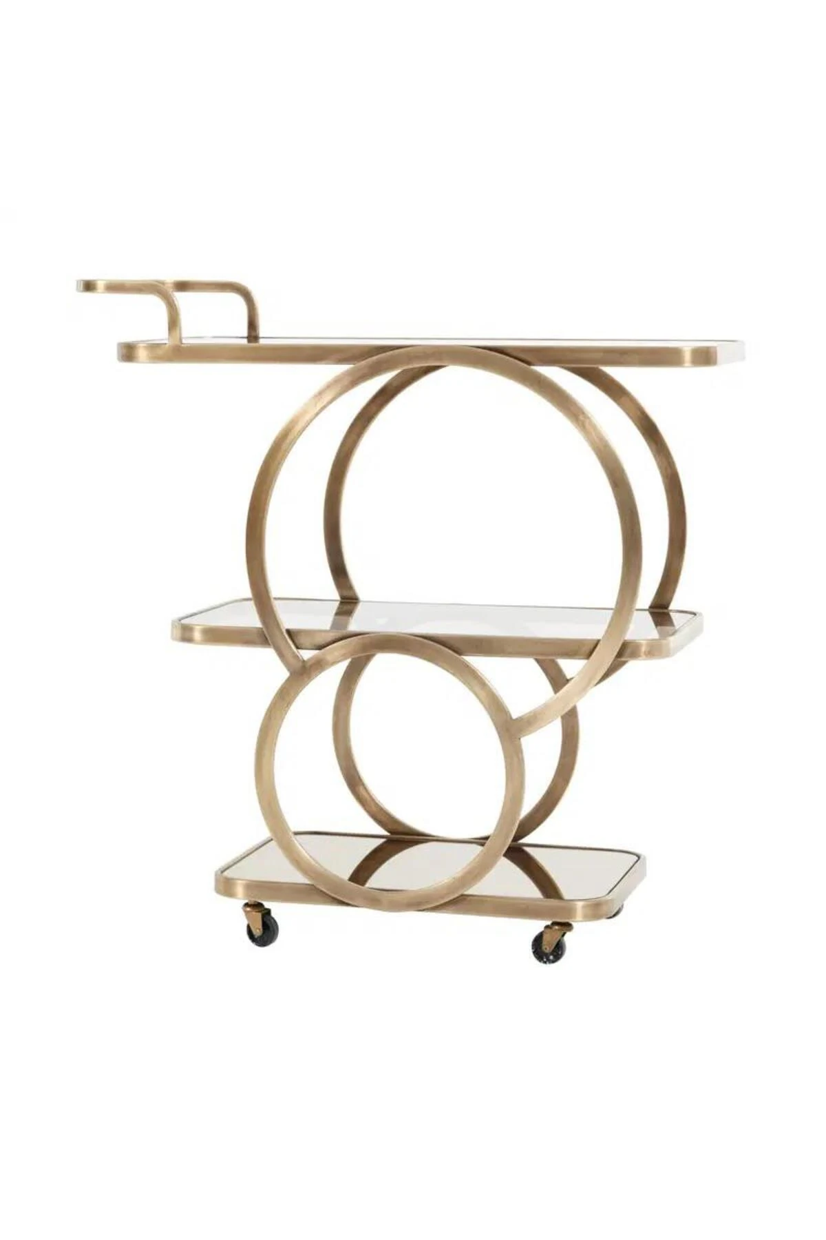Nimbus Gold Metal Mini Bar ve Servis Arabası
