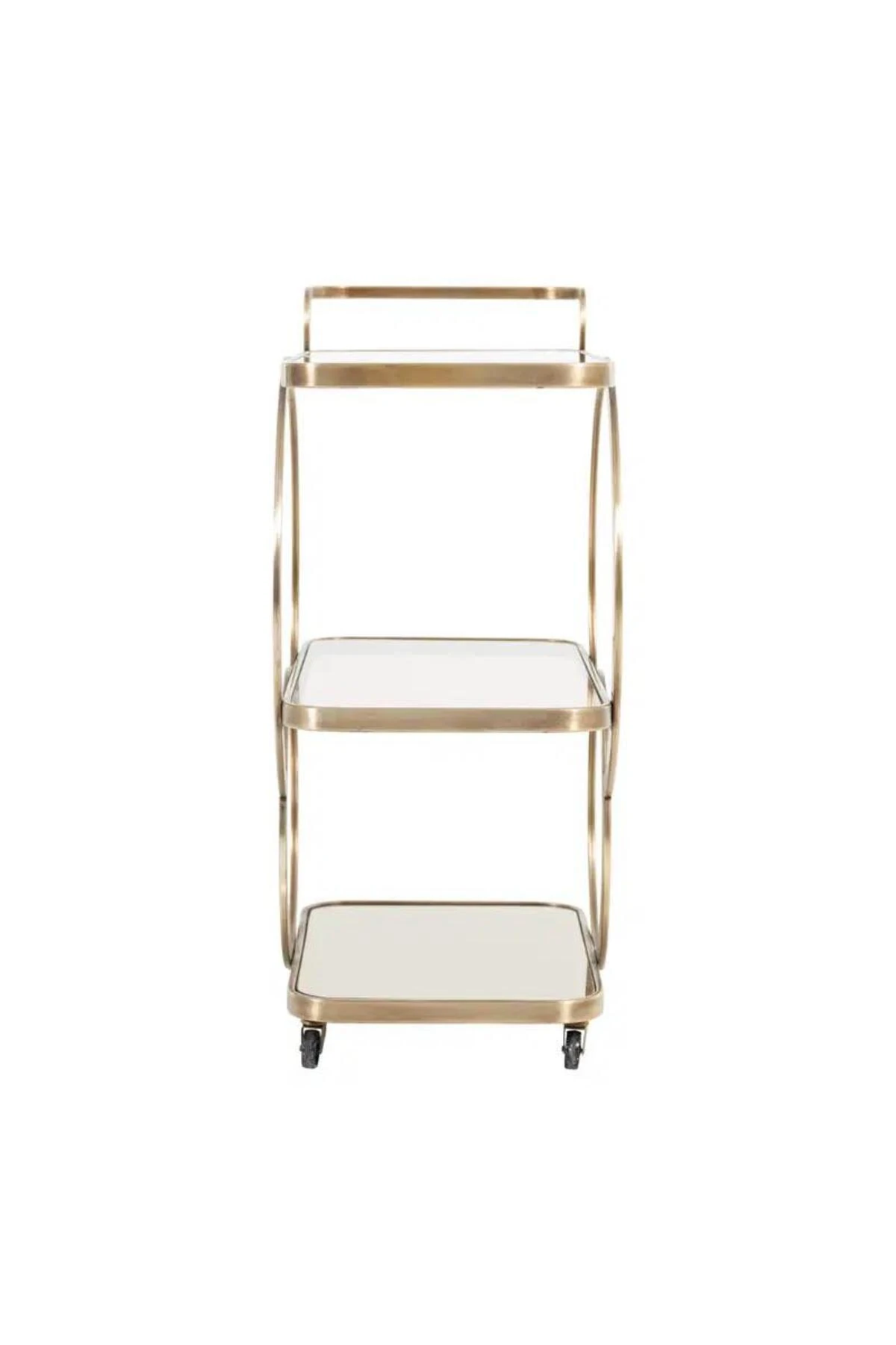 Nimbus Gold Metal Mini Bar ve Servis Arabası