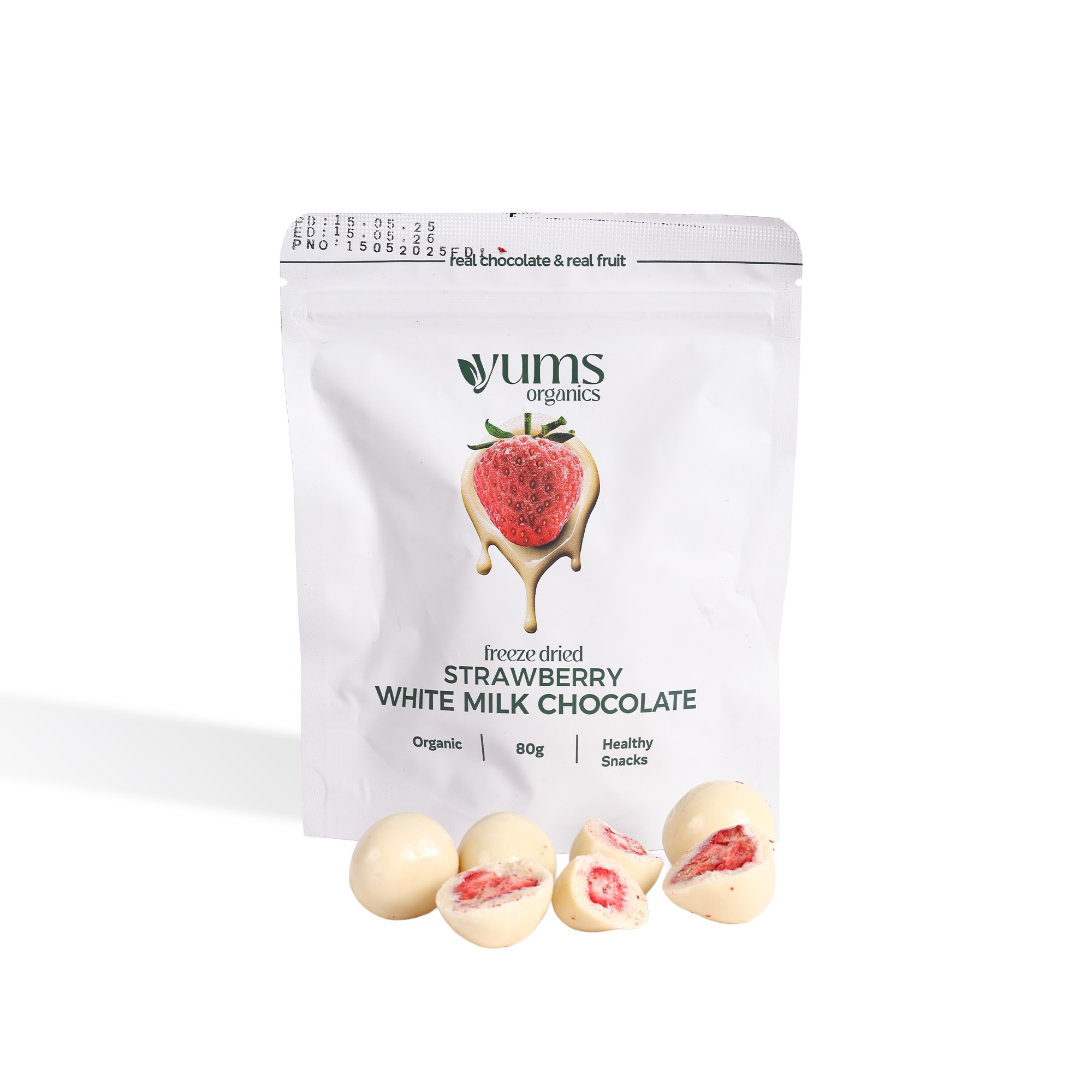 Beyaz Çikolata Kaplı Freeze Dried Çilek