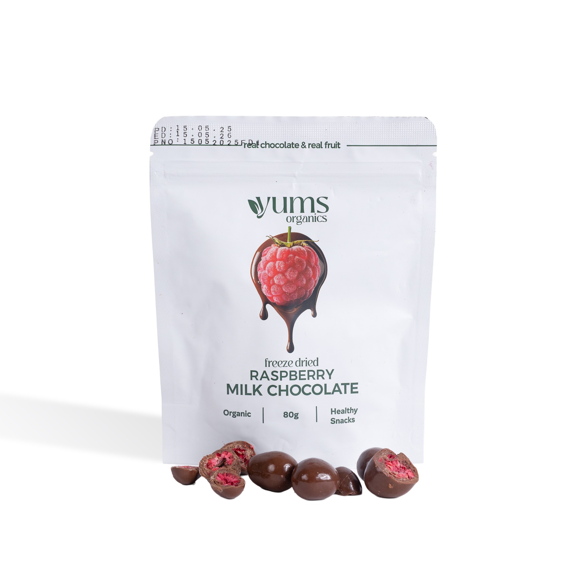 Sütlü Çikolata Kaplı Freeze Dried Ahududu 