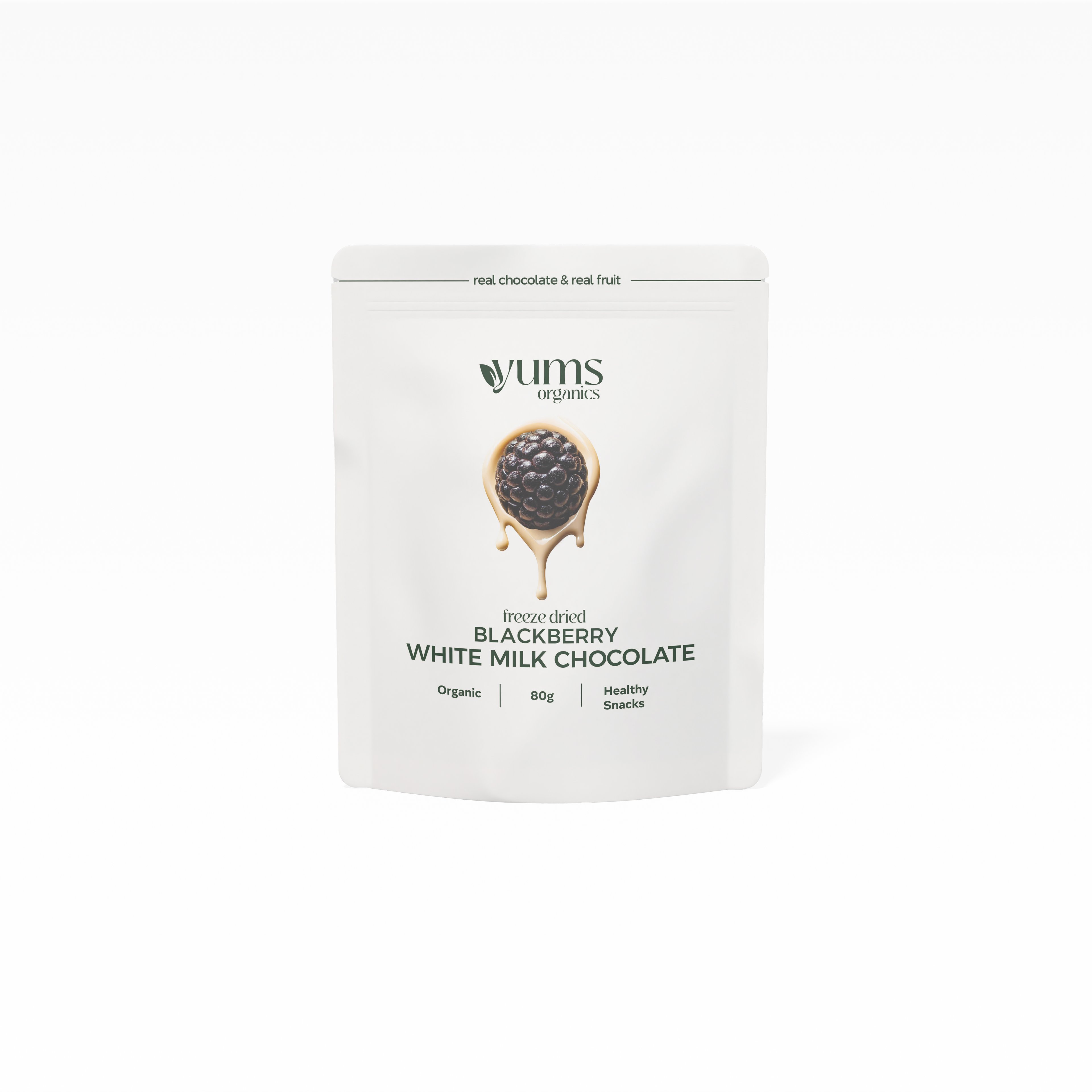 Beyaz Çikolata Kaplı Freeze Dried Böğürtlen
