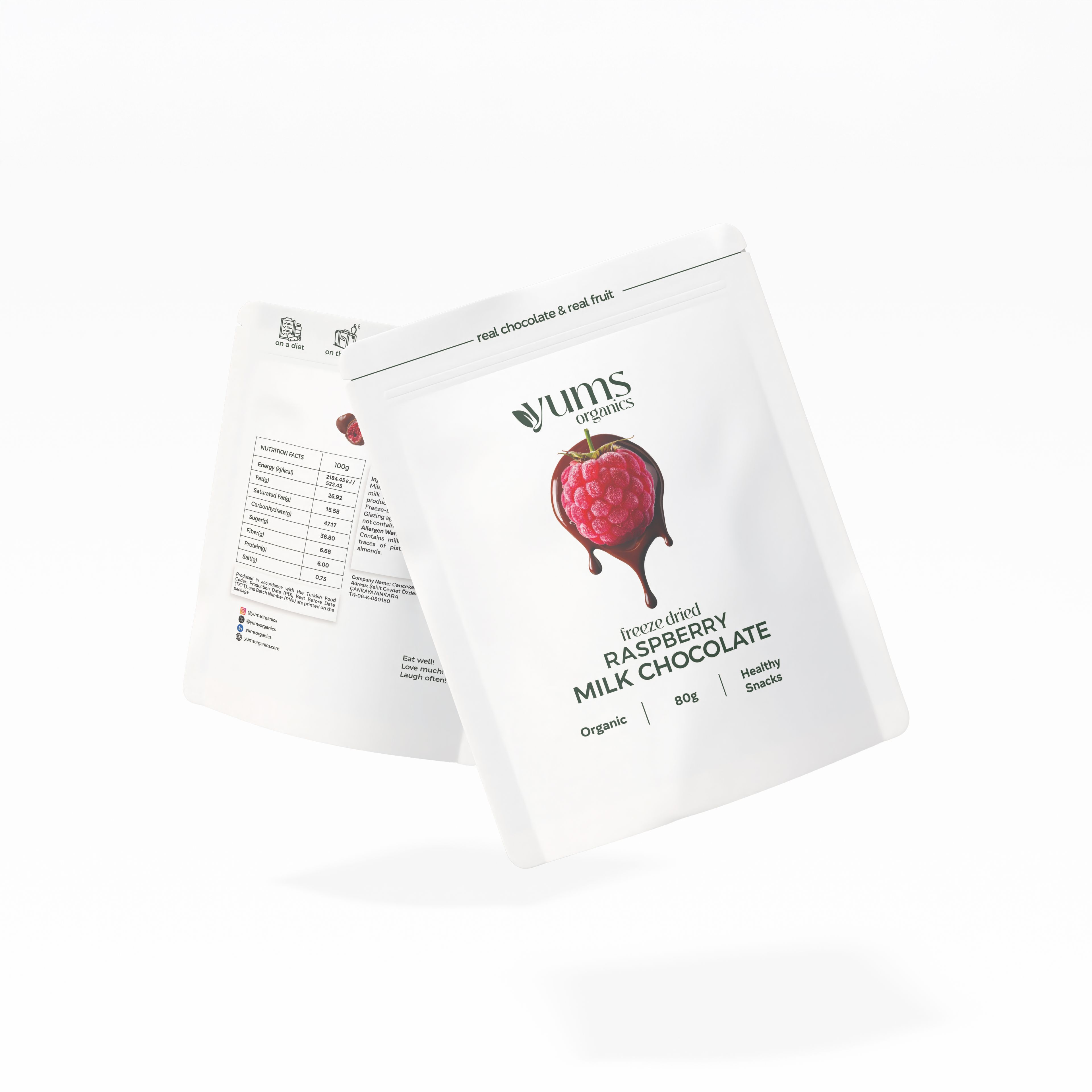 Sütlü Çikolata Kaplı Freeze Dried Ahududu 