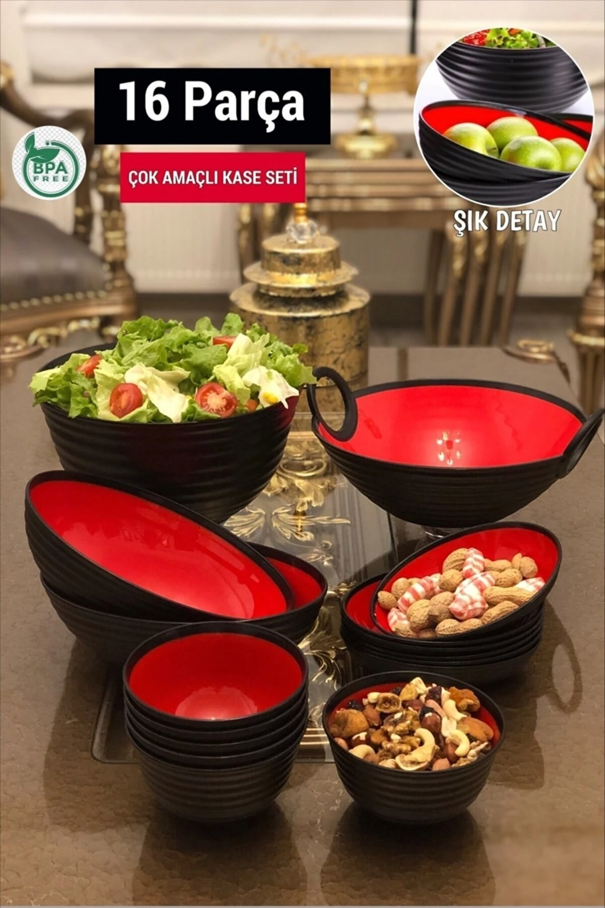 16 Parça Mega Çok Amaçlı Kase Seti