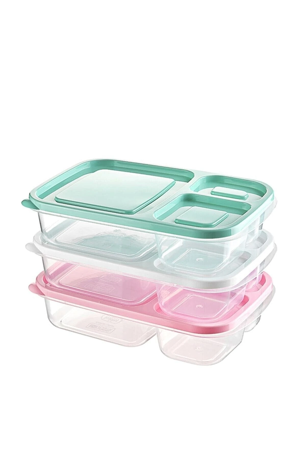 3 Bölmeli Smart Dikdörtgen Saklama Kabi (3 Adet)