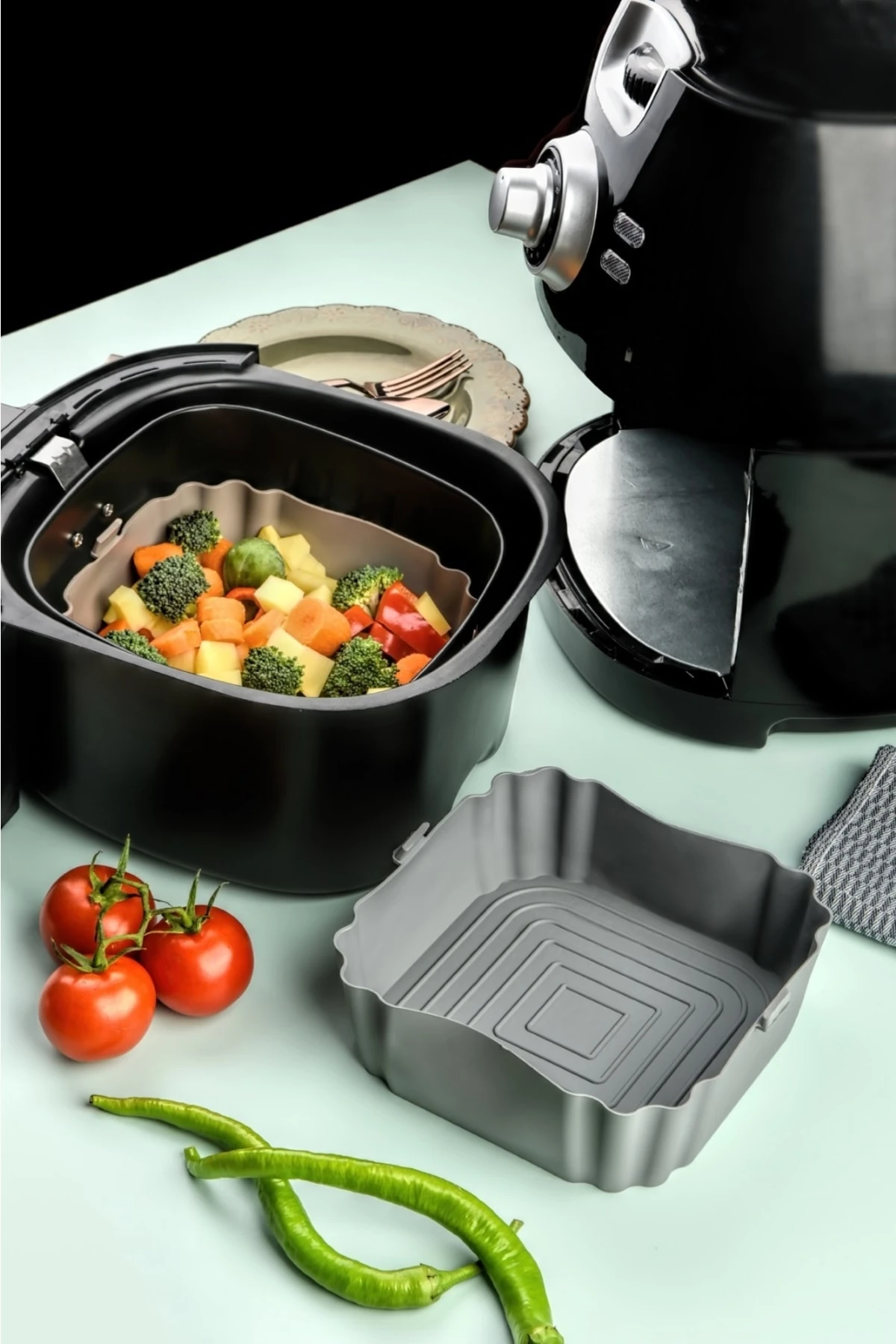 Airfryer Silikon Pişirme Kabı Tüm Airfryer'lere Uyumlu