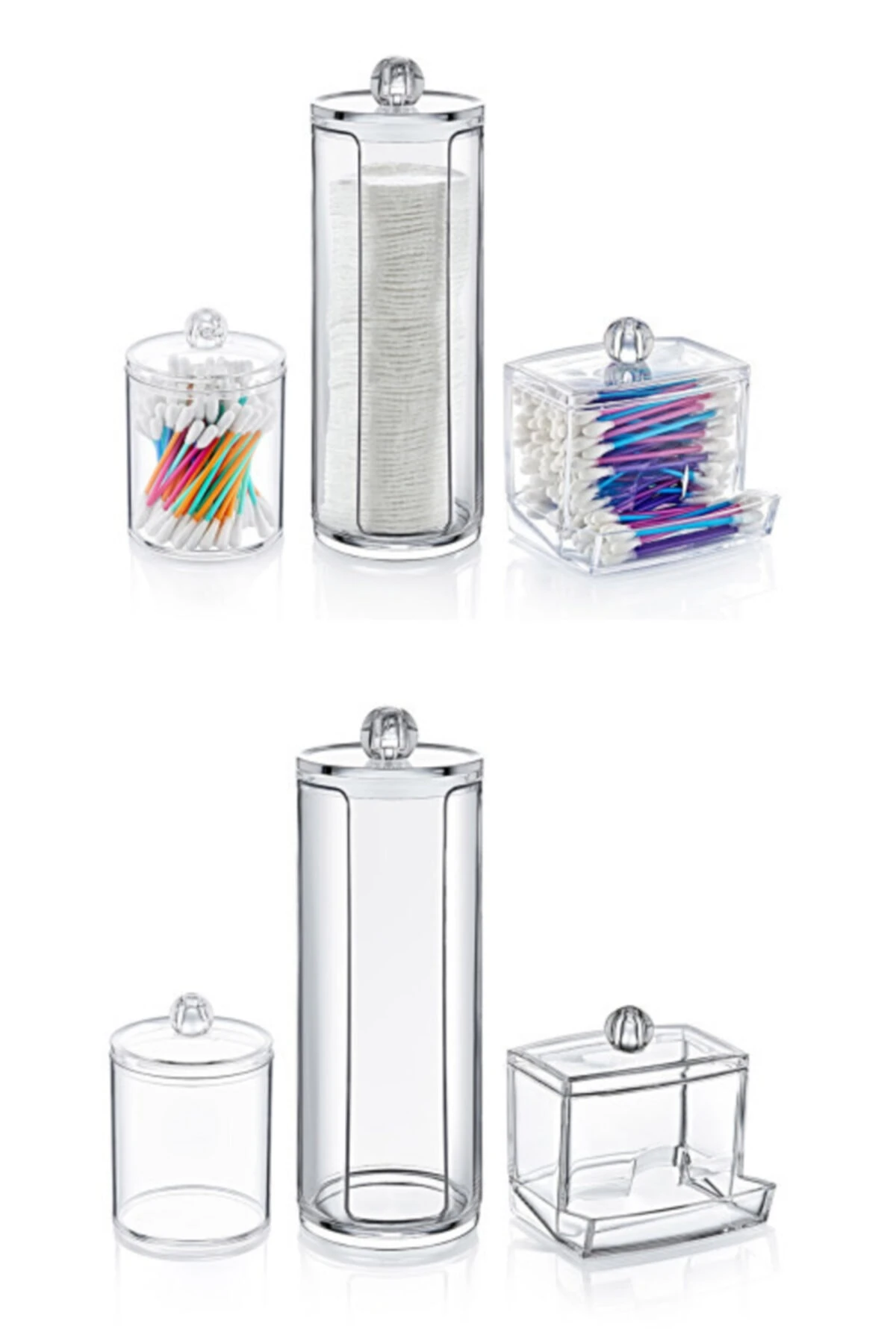 Akrilik Lüx 3'lü Makyaj Organizer Set