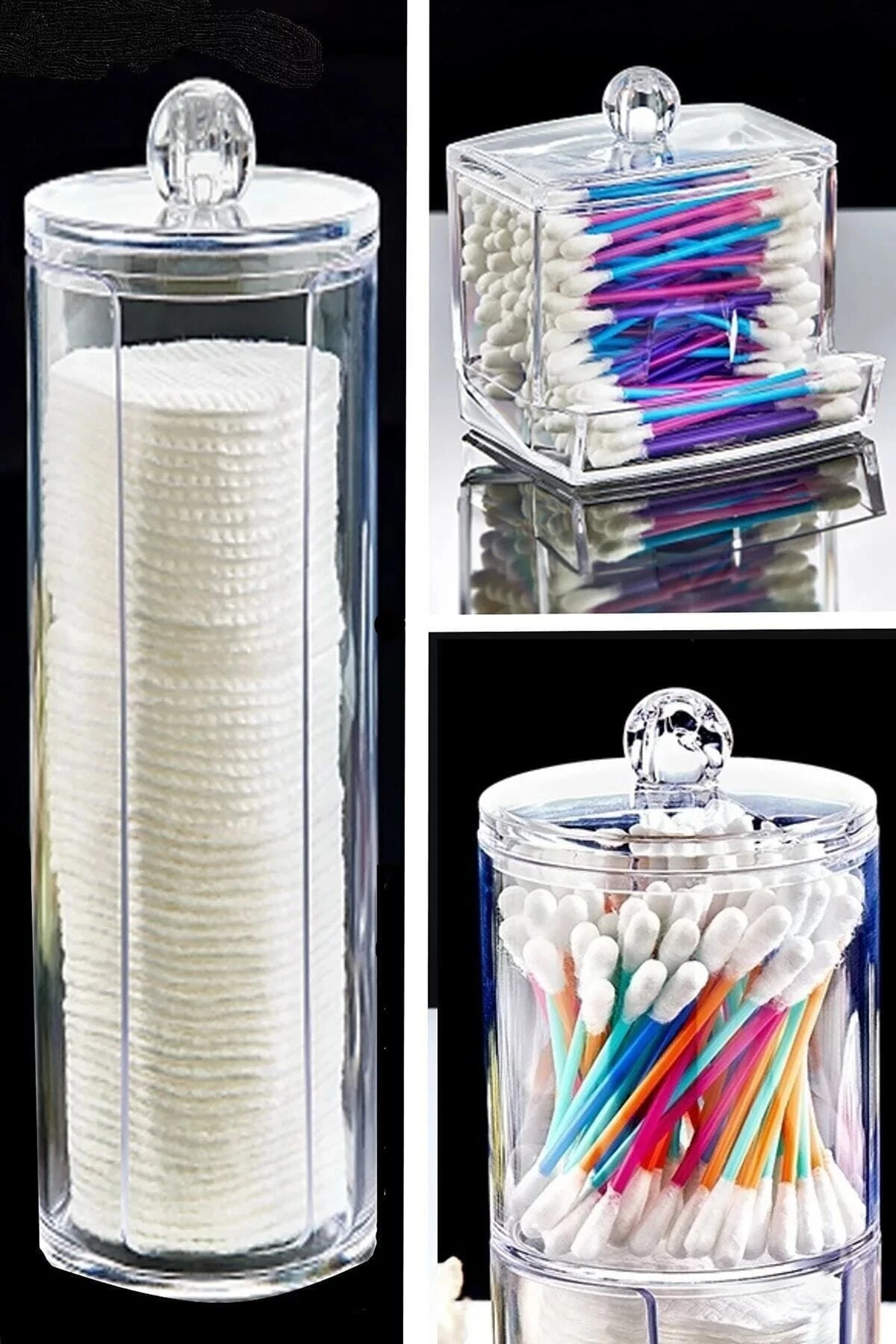 Akrilik Lüx 3'lü Makyaj Organizer Set