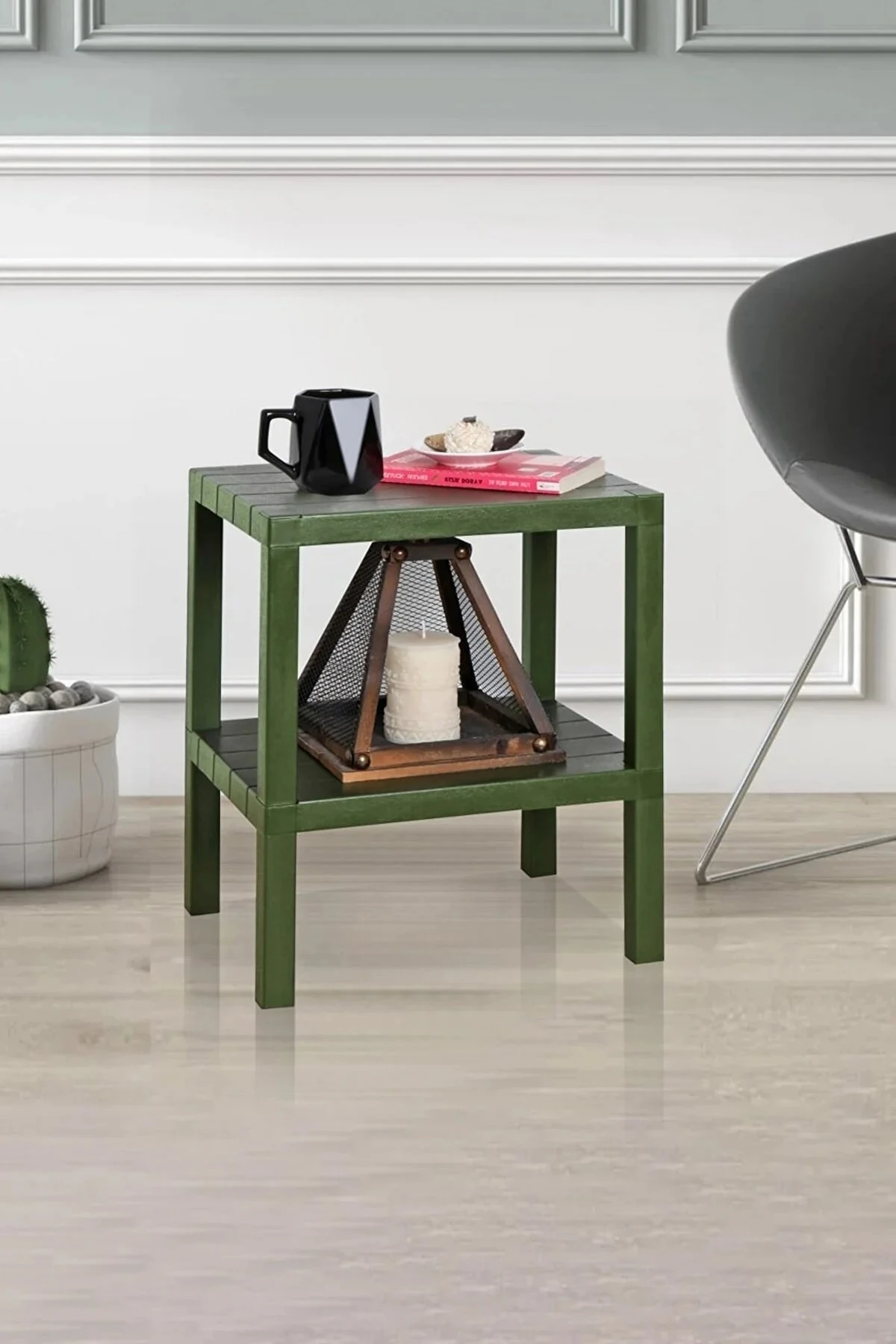 2 Katlı Plastik Bahçe Sehpası, Gazetelikli Masa, Havuz, Plaj, Balkon, Banyo, Mutfak Sehpası