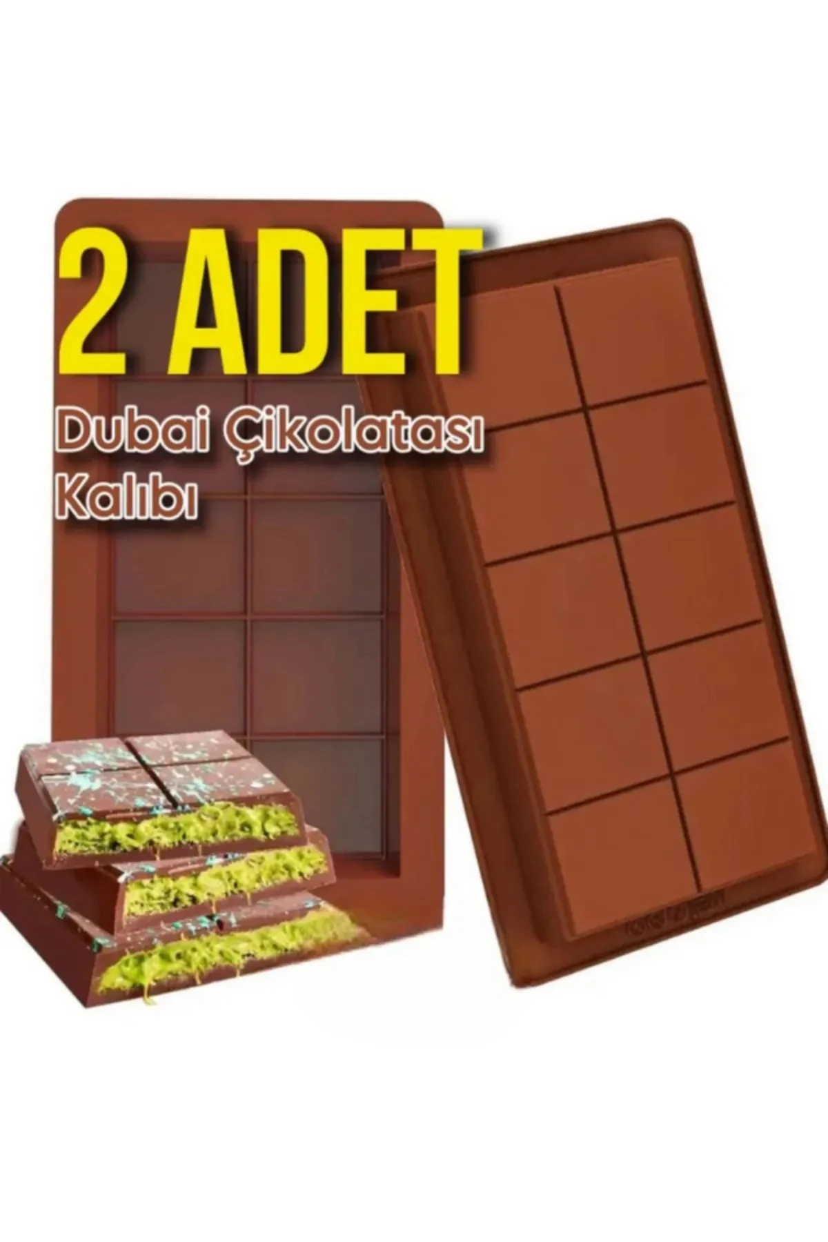 2 Adet Dubai Çikolatası Kalıbı Çikolata Kalıbı Bpa Free