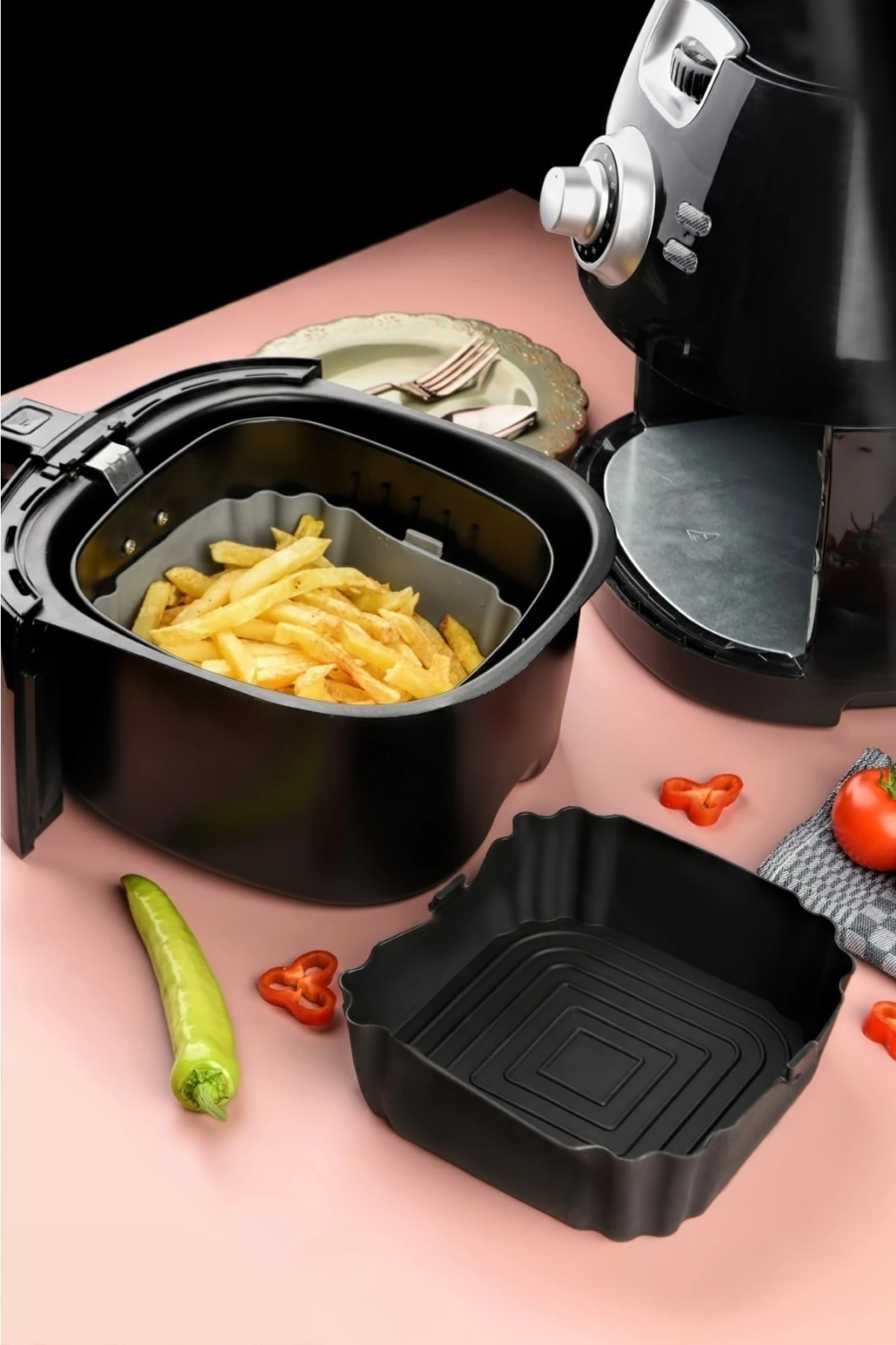Airfryer Silikon Pişirme Kabı Tüm Airfryer'lere Uyumlu