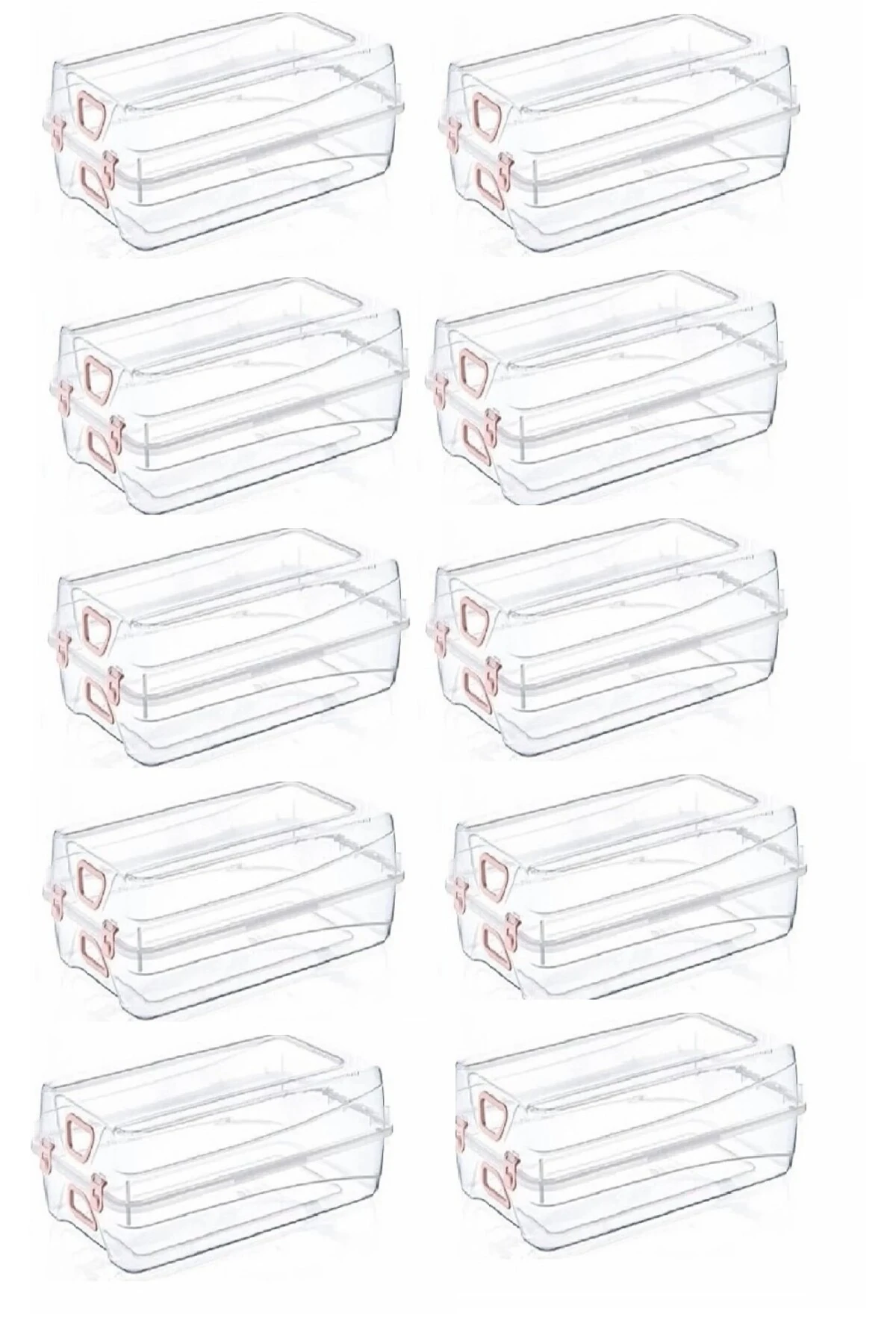 10'lu Şeffaf Kadın Ayakkabı Kutusu Hava Alan Emniyetli Ayakkabı Düzenleyici Kutusu