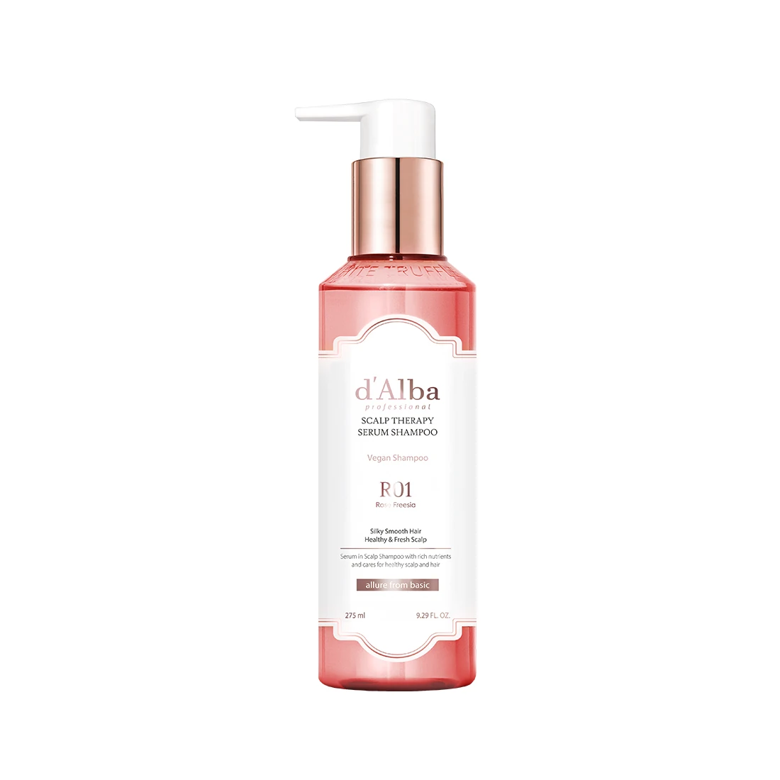 d'Alba Professional Repairing Scalp Therapy Serum Shampoo (Rose Freesia)275ml - Saç Derisi Bakımı Yapan Şampuan