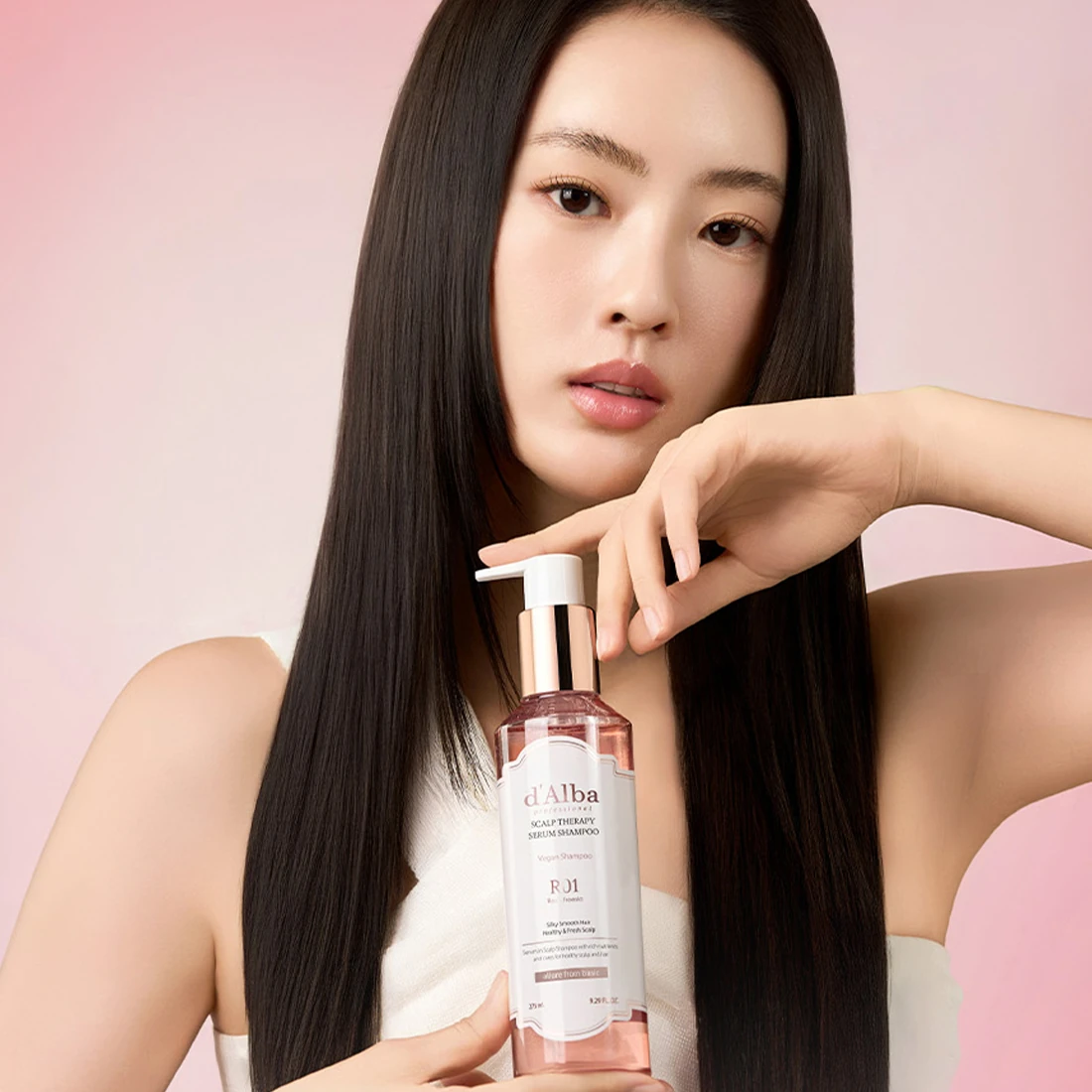 d'Alba Professional Repairing Scalp Therapy Serum Shampoo Rose