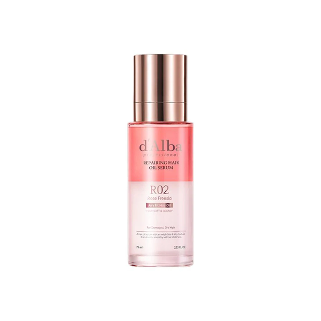 d'Alba Professional Repairing Hair Oil Serum (Rose Freesia) 75ml - Saç Yağı ve Saç serumu