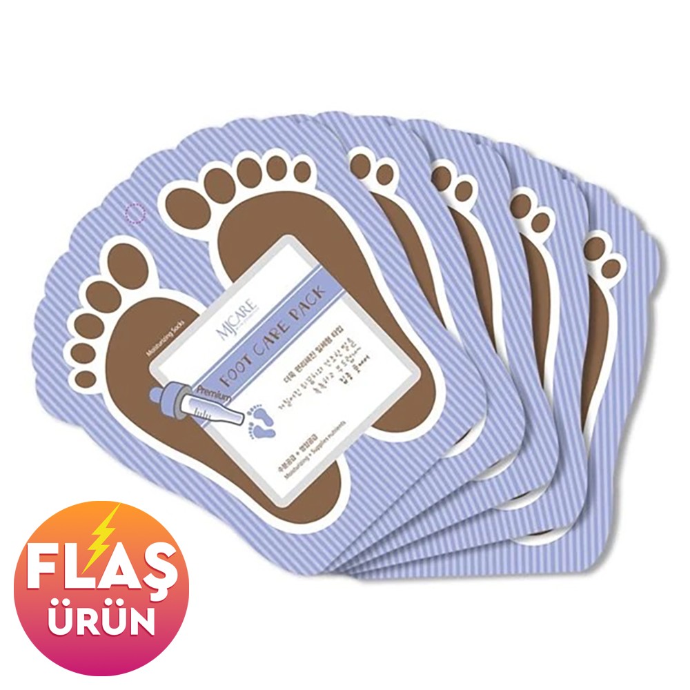 Mjcare Premium Foot Care Pack - Nemlendirici Çorap Tipi Ayak Bakım Maskesi 5'li