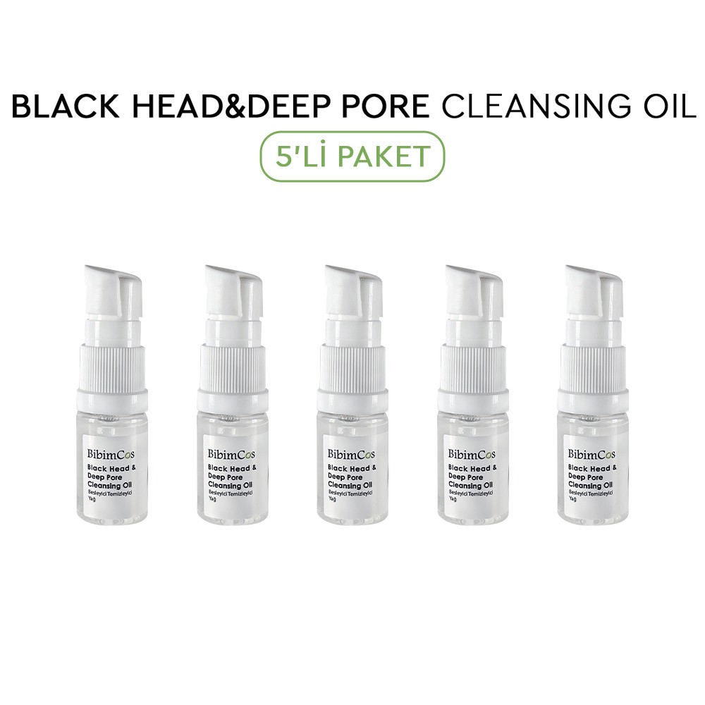 Bibimcos BlackHead & Deep Pore Cleansing Oil 10 ml (5 Adet) - Siyah Nokta ve Gözenek Temizleme Amaçlı Yağ