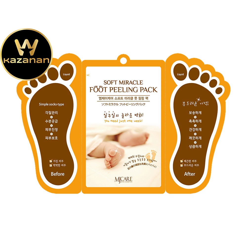 Mjcare Miracle Foot Peeling Pack - Mjcare Çorap Tipi Ayak Peeling Maskesi