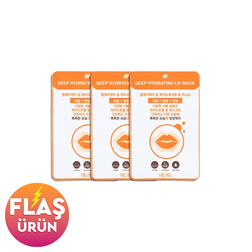 Mjcare Deep Hydrating Lip Mask - Yoğun Nemlendirici Dudak Maskesi 3'lü
