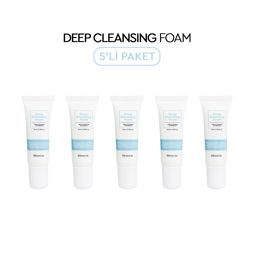 Bibimcos Deep Cleansing Foam 10 ml (5 Adet) – Yüz Temizleyici Köpük