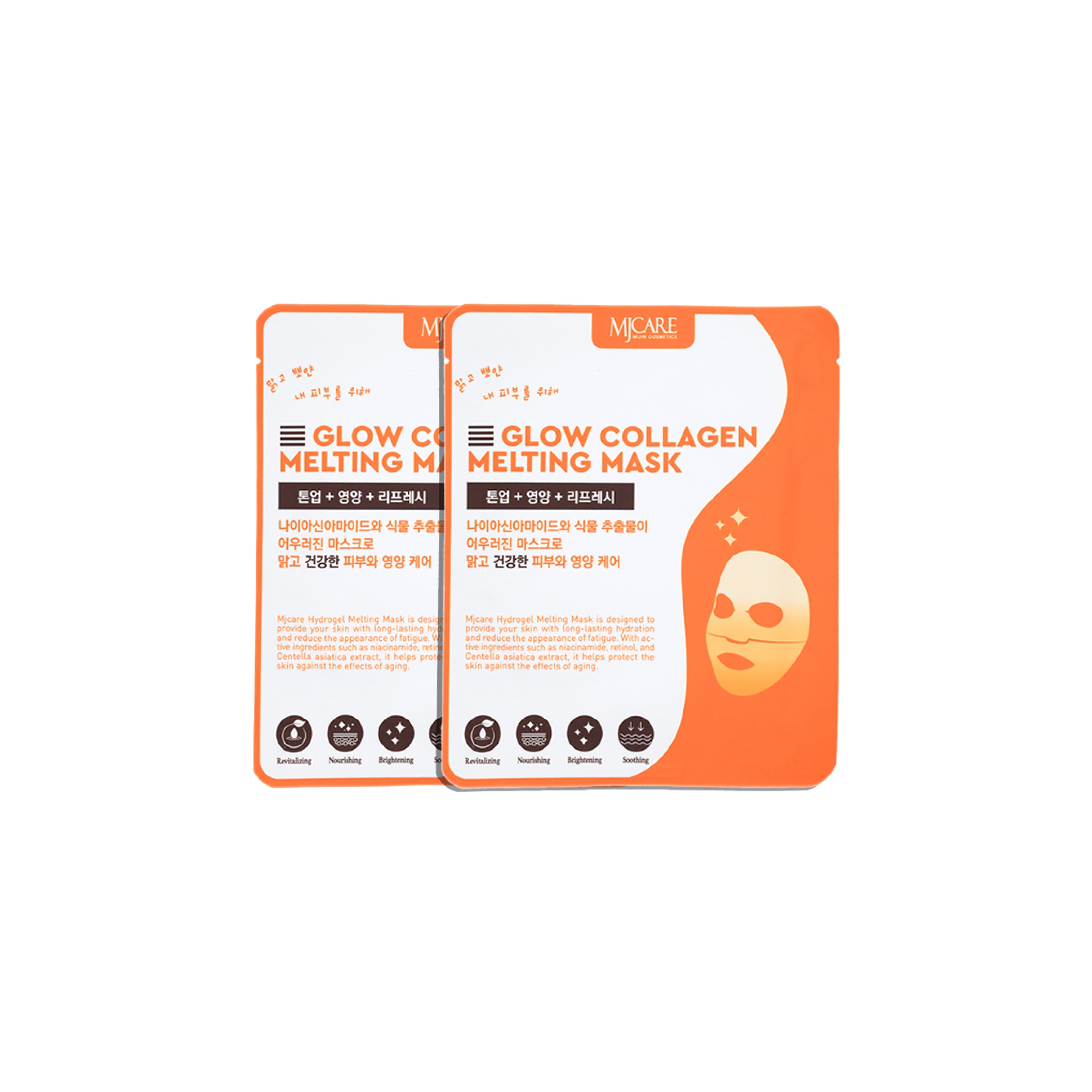 Mjcare Glow Collagen Melting Mask - Hydrojel Şeffaflaşan Eriyen Maske 2'li