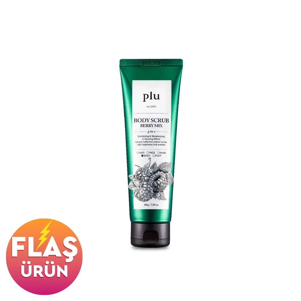 Plu Original Body Scrub Berry Mix 200 gr - Kırmızı Meyveli Vücut Peelingi