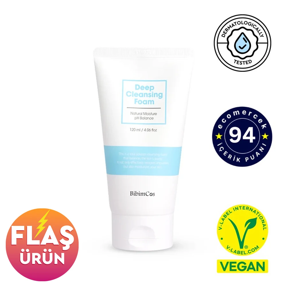 Bibimcos Deep Cleansing Foam 120ml – Yüz Temizleyici Köpük