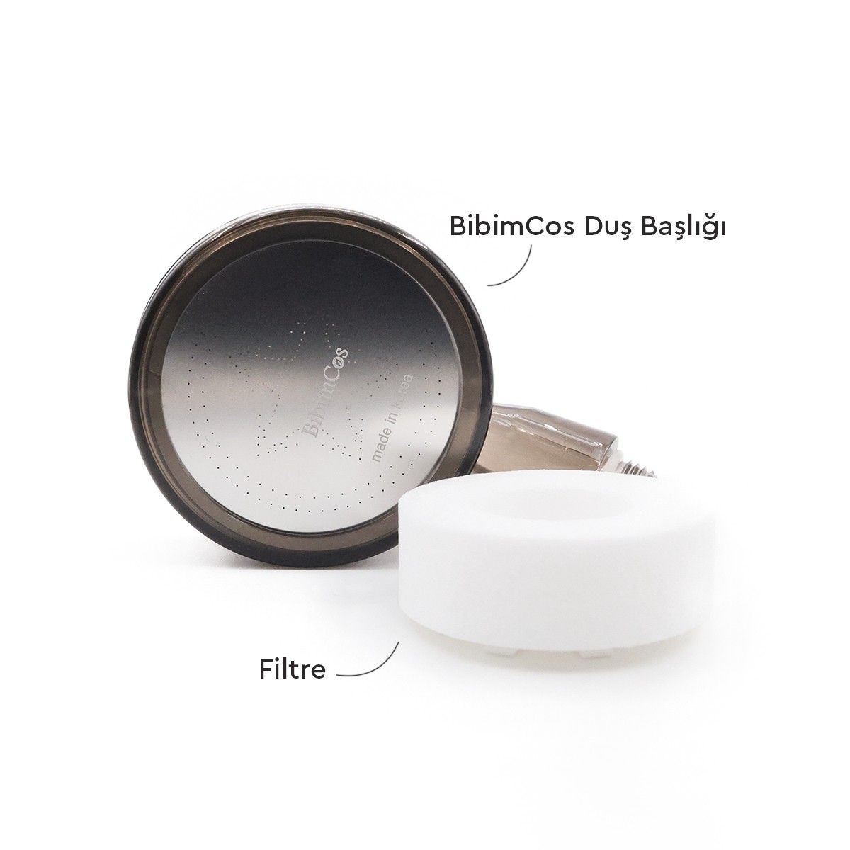 Bibimcos Mini Shower-Head Filter - Taşınabilir Filtreli Mini Duş Başlığı Filtresi