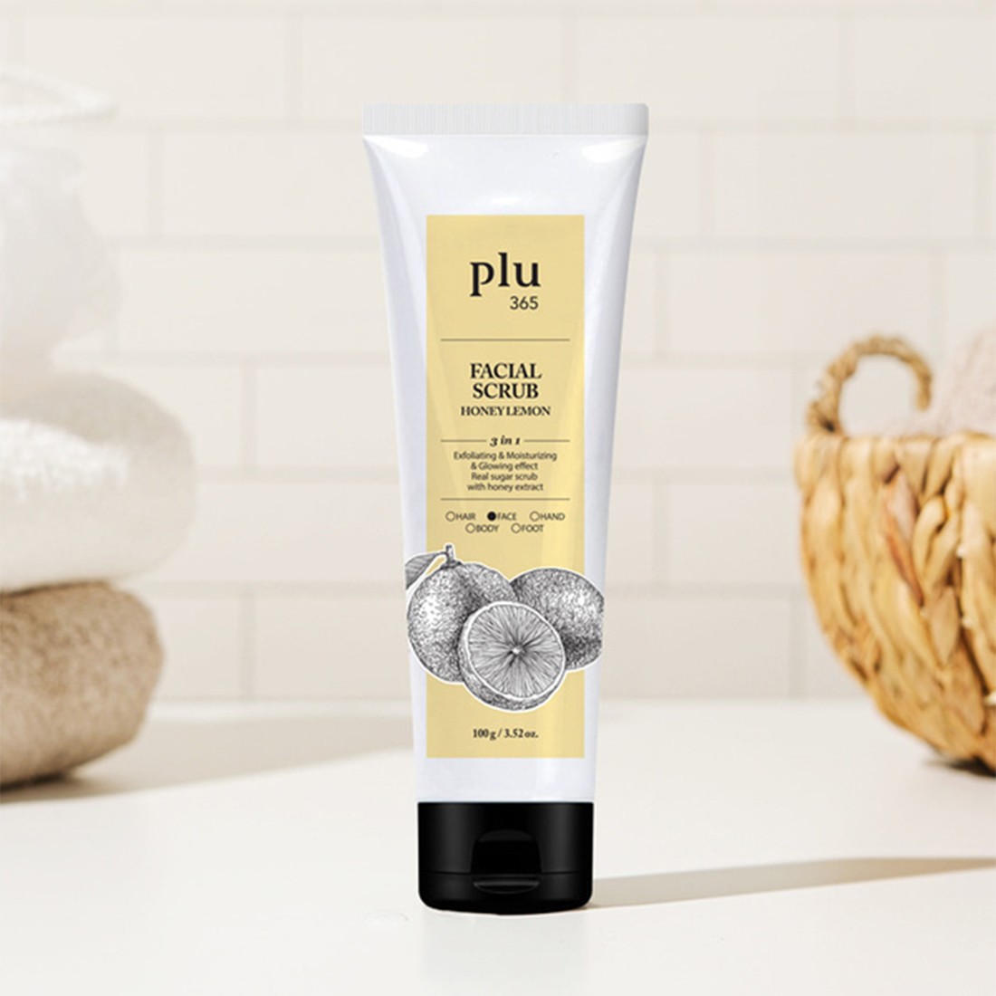 Plu 365 Facial Scrub Honey Lemon 100 gr - Ballı ve Limonlu Yüz Peelingi