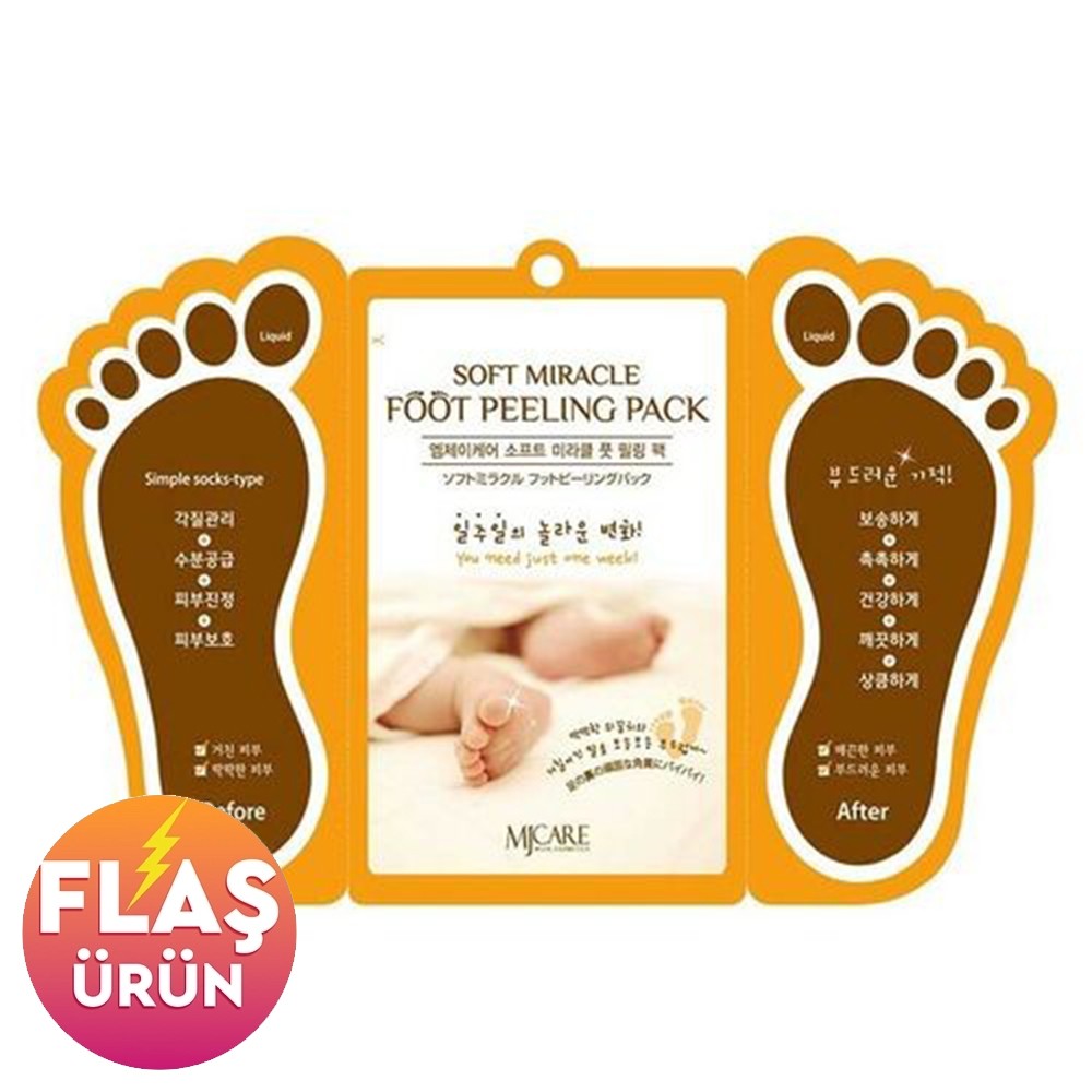 Mjcare Miracle Foot Peeling Pack - Mjcare Çorap Tipi Ayak Peeling Maskesi