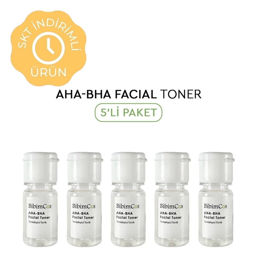 Bibimcos AHA-BHA Facial Toner 10 ml (5Adet ) - Peeling Etkisi Sunan Arındırıcı Tonik