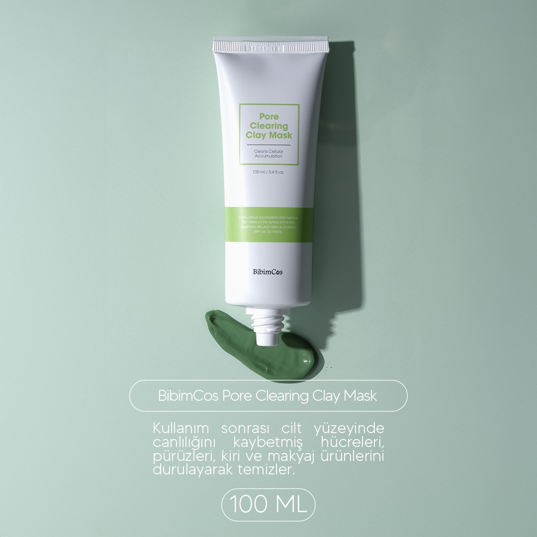 Bibimcos Pore Clearing Clay Mask 100 ml - Gözenek Temizliğine Özel Kil Maskesi New Version